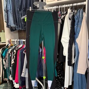 The North Face Green and Black Colorblock Leggings